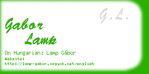gabor lamp business card