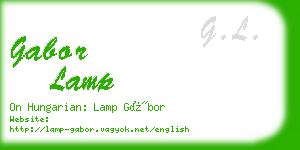 gabor lamp business card